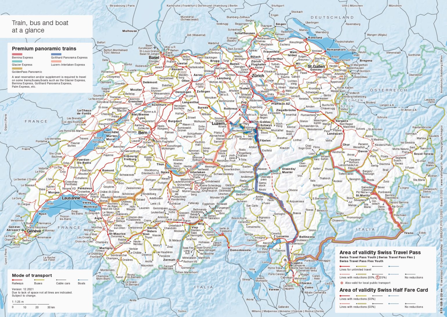 Swiss Travel Pass Map 2024 - Ajay Coraline